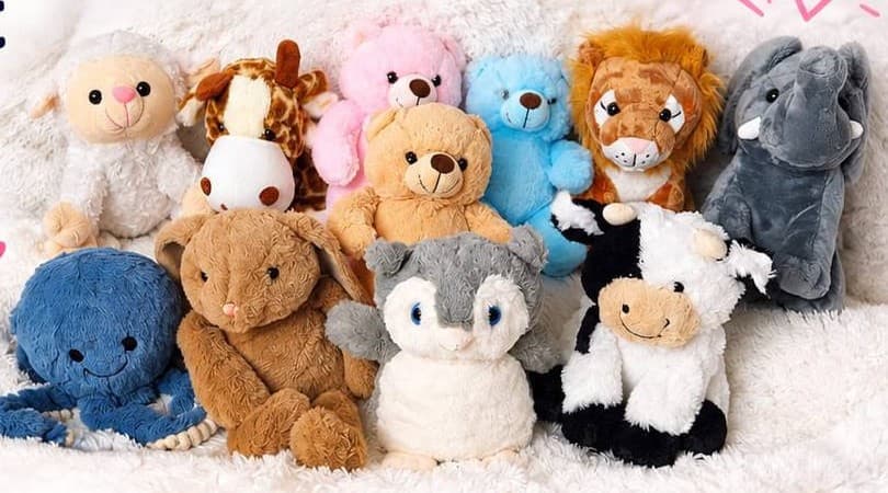 Heartbeat Bears collection: lamb, giraffe, bears, lion, elephant, octopus, bunny, owl and cow plush toys